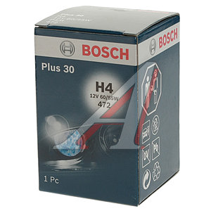 Изображение 3, 1987302042 Лампа 12V H4 60/55W P43t-38 +30% Plus 30 BOSCH