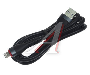 Изображение 1, NB213 Black Кабель iPhone (5-) 2.4A 1м черный XO