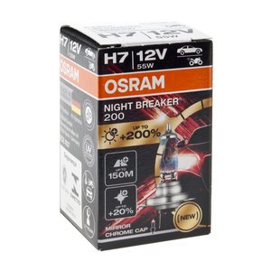 Изображение 2, 64210NB200 Лампа 12V H7 55W PX26d +200% 3700K Night Breaker 200 OSRAM