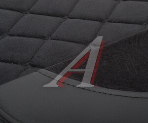 Изображение 2, GRN-400 BK/BK Накидка на сиденье алькантара стеганая/эко-кожа черная (2шт.) Grande AUTOPROFI