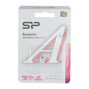 Изображение 1, SP064GBSTXDV3V20 Карта памяти 64GB MicroSD class 10 SILICON POWER