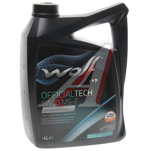 Изображение 2, 8308710 Масло моторное OFFICIALTECH MS-F A5/B5 5W30 синт.4л WOLF