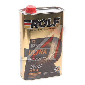 Изображение 1, 322939 Масло моторное ULTRA C5 0W20 синт.1л ROLF