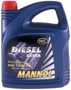 Изображение 1, 1106 Масло дизельное DIESEL EXTRA 10W40 CH-4/SL п/синт.5л 7504 MANNOL