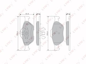 Изображение 2, BD5108 Колодки тормозные FORD Fiesta (95-) передние (4шт.) LYNX