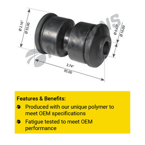 Изображение 1, 900.106 Сайлентблок MAN рессоры (16x55x95) MANSONS