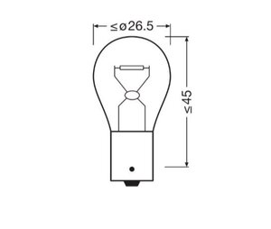 Изображение 8, 7507 Лампа 12V PY21W BAU15s желтая OSRAM
