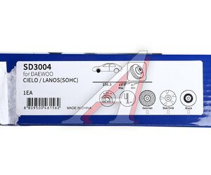 Изображение 6, SD3004 Диск тормозной DAEWOO Nexia (R13) CHEVROLET Lanos передний (1шт.) SANGSIN