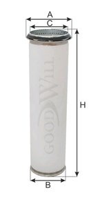 Изображение 3, AG1001/1 Фильтр воздушный DAF MAN MERCEDES внутренний (в A154, MF154) GOODWILL