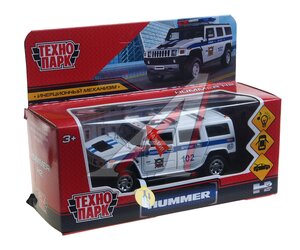 Изображение 1, HUM2-12SLPOL-WH Модель автомобиля HUMMER H2 металлическая (свет,  звук) ТЕХНОПАРК