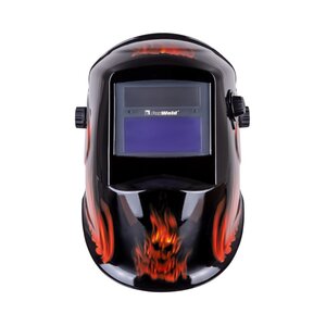 Маска сварщика регулировка затемнения (хамелеон) Огонь FOXWELD, 3467,
                                                          фото 2 Изображение 2, КОРУНД-2 (ф-р 7100V) Маска сварщика регулировка затемнения (хамелеон) Огонь FOXWELD