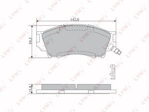 Изображение 1, BD5114 Колодки тормозные MAZDA Xedos 9 (00-) передние (4шт.) LYNX