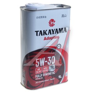 Изображение 1, 6056095 Масло моторное TAKAYAMA Adaptec SL/CF 5W30 синт.1л