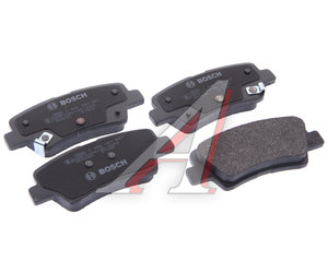 Изображение 2, 0986494557 Колодки тормозные HYUNDAI Solaris (10-), Sonata 5 (05-) KIA Soul (09-) задние (4шт.) BOSCH