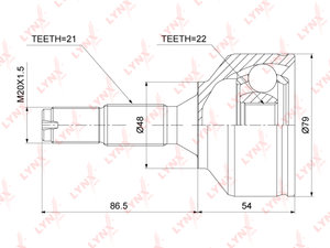 Изображение 1, CO3795 ШРУС наружный CITROEN C3 (02-) комплект LYNX