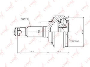 Изображение 1, CO3694 ШРУС наружный HONDA Fit, Jazz комплект LYNX