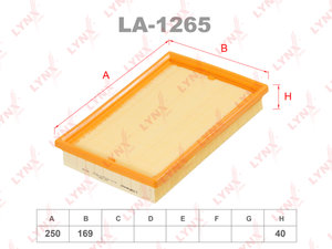 Изображение 1, LA1265 Фильтр воздушный HYUNDAI Accent (99-) (1.3/1.5) LYNX