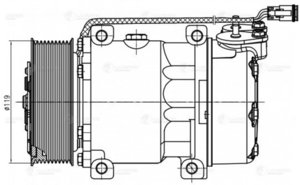 Изображение 3, LCAC2701 Компрессор SCANIA P, G, R, T series (04-) кондиционера LUZAR