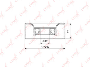 Изображение 1, PB7047 Ролик приводного ремня MAZDA 3 (03-) (1.6/2.0) LYNX