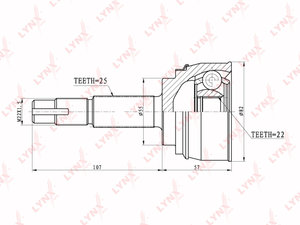 Изображение 1, CO5704 ШРУС наружный NISSAN Almera (95-00) комплект LYNX