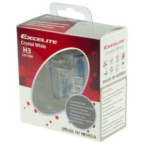 Изображение 1, EX-10312 Лампа 12V H3 55W PK22s до 4300K (2шт.) Crystal White EXCELITE