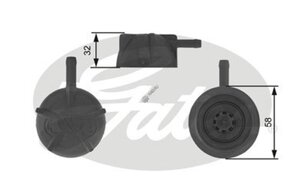 Изображение 2, RC236 Крышка бачка расширительного VW T2 (80-92) GATES