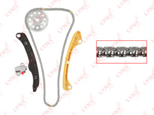 Изображение 1, TK0067 Комплект цепи ГРМ MITSUBISHI (дв.4A91) (1 цепь+башмак натяж+успокоит+натяж+1 звезда) LYNX