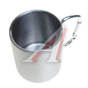 Изображение 2, PF-CWS-P128 Кружка 300мл нерж. сталь двойные стенки с ручкой-карабином СЛЕДОПЫТ