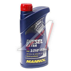 Изображение 1, 1105 Масло дизельное DIESEL EXTRA 10W40 CH-4/SL п/синт.1л 7504 MANNOL