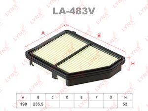 Изображение 3, LA483V Фильтр воздушный HONDA Civic (17-) LYNX