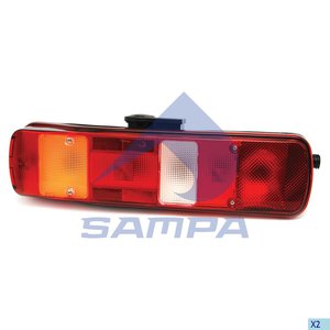 Изображение 2, 035.163 Фонарь задний VOLVO FH, FM правый (АМР-разъем боковой) SAMPA