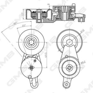 Изображение 3, GAT30040 Натяжитель приводного ремня TOYOTA Camry (11-) GMB