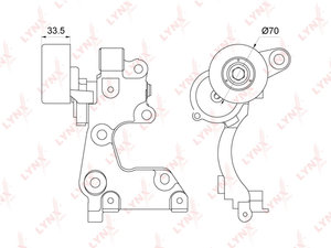 Изображение 2, PT3227 Натяжитель приводного ремня TOYOTA Land Cruiser Prado (J120) (1GR-FE) LYNX