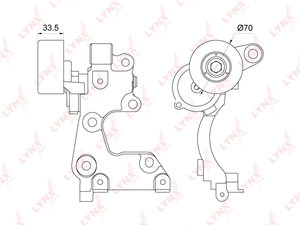 Изображение 2, PT-3227 Натяжитель приводного ремня TOYOTA Land Cruiser Prado (J120) (1GR-FE) LYNX