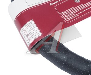 Изображение 2, GD-02/XL,перф.кожа,черная Оплетка руля (XL) 41-43см черная кожа TORINO