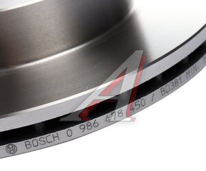 Изображение 6, 0986478450 Диск тормозной SUZUKI Baleno (95-02) передний (1шт.) BOSCH