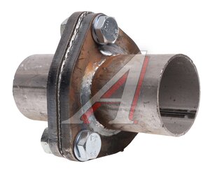 Изображение 1, 51FGP3 Фланец трубы глушителя d=51мм (прокладка, комплект крепежа, патрубки) треугольный TRANSMASTER