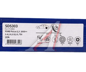 Изображение 5, SD5303 Диск тормозной FORD Focus (11-) задний (1шт.) SANGSIN