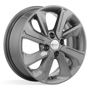 Изображение 1, СКАД 4х100 ЕТ46 D-54,1 Диск колесный литой HYUNDAI Solaris KIA Rio R15 KL-319 Графит