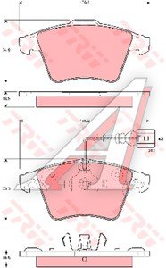 Изображение 4, GDB1651 Колодки тормозные VW Touareg передние (4шт.) TRW