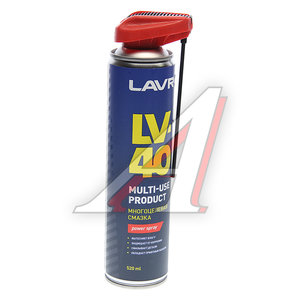 Изображение 1, Ln1453 Смазка универсальная проникающая LV-40 520мл аэрозоль распылитель 2в1 LAVR