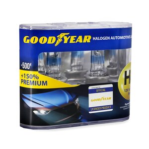 Изображение 3, GY014152 Лампа 12V H4 60/55W P43t +150% бокс (2шт.) Premium GOODYEAR