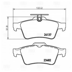 Изображение 2, PF1093 Колодки тормозные NISSAN Primera P12E (00-) задние (4шт.) TRIALLI