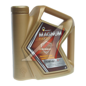 Изображение 1, 40814742 Масло моторное MAGNUM Maxtec 10W40 SL/CF п/синт.4л РОСНЕФТЬ