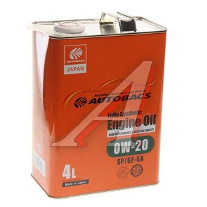 Изображение 1, A00032230 Масло моторное ENGINE OIL 0W20 синт.4л Япония AUTOBACS