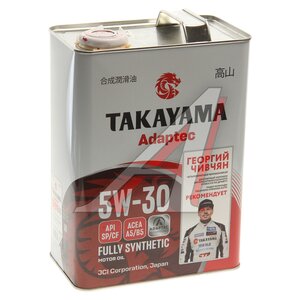 Изображение 1, 322128 Масло моторное Adaptec A5/B5 5W30 синт.4л TAKAYAMA