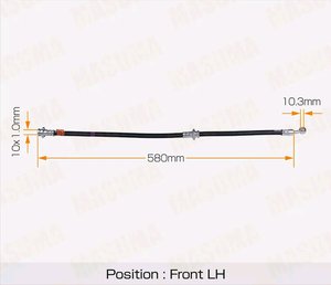 Изображение 1, BH-560-2 Шланг тормозной NISSAN Tiida (04-12) передний левый MASUMA
