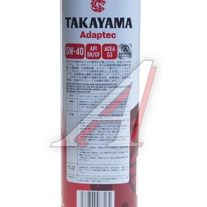 Изображение 2, 6056069 Масло моторное TAKAYAMA Adaptec SN/CF 5W40 синт.1л