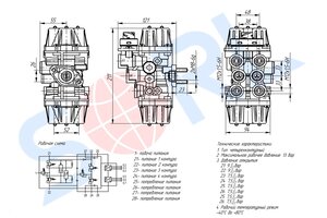 Изображение 2, 35150110130 Клапан MERCEDES Actros защитный 4-х контурный SORL