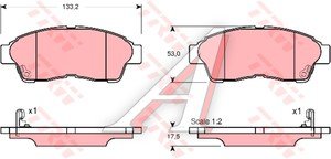 Изображение 4, GDB3147 Колодки тормозные TOYOTA Rav 4 (-00) передние (4шт.) TRW